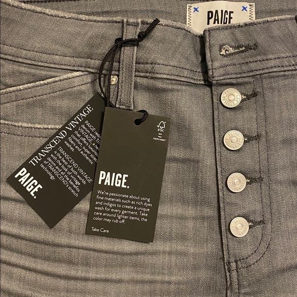 NWT PAIGE Leenah Slim Wide Leg Jeans Vintage Gray Denim | size 29 - Picture 4 of 6